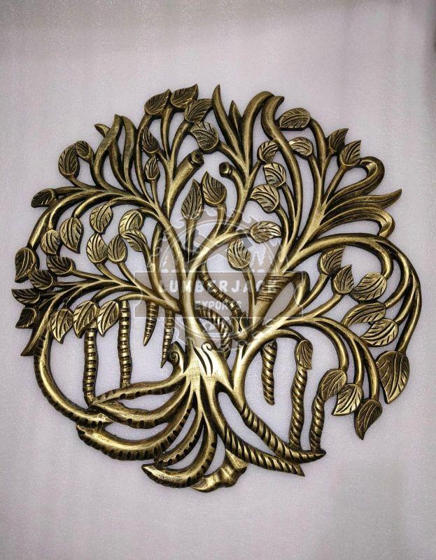 Decorative Metal Brass Tree OF Life Accent Wall Panel
