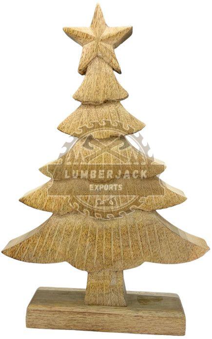 Wooden Decorware Christmas Layered Tree Sculpture