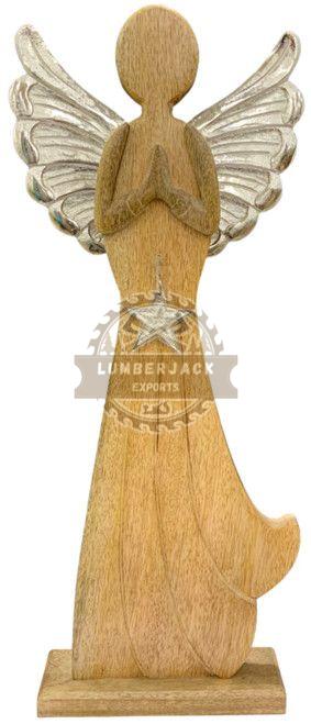 Wooden Decorware Christmas Prayer Angel Sculpture