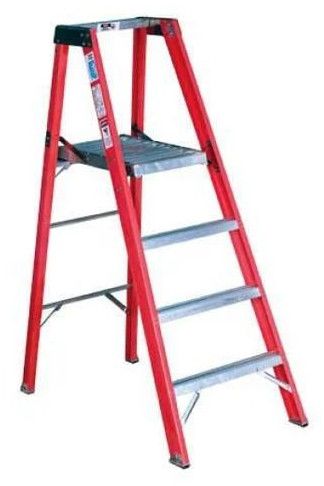 Fiberglass Reinforced Plastic Ladder, Color : Red