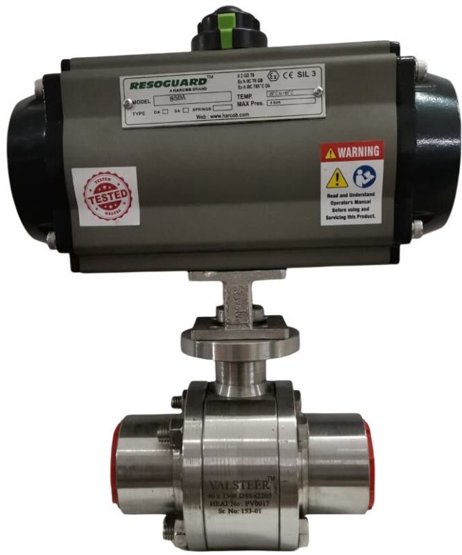 Trunnion Mounted Pneumatic Ball Valve (Internal Or External)