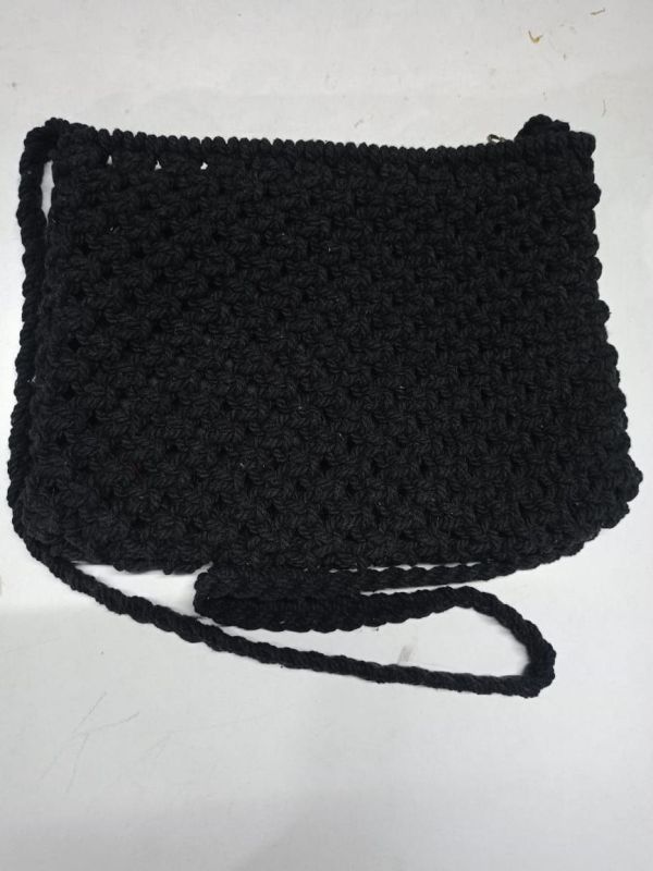 Black Attractive Macrame Shoulder Bag