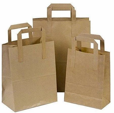 Brown Thick GSM Plain Paper Bag
