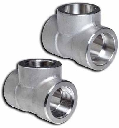 Smooth Stainless Steel 321 Unequal Tee, Color : Silver