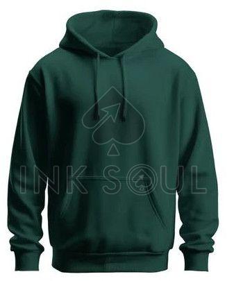 Mens Green Cotton Hoodies