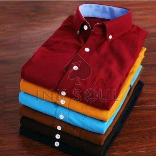 Mens Plain Cotton Shirts
