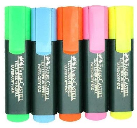 Bullet Plastic Highlighter Pen, Color : Multicolor