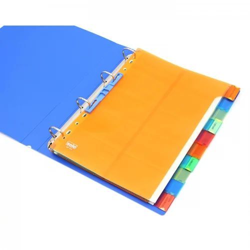 Plastic File Folder With Divider, Color : Multi Color