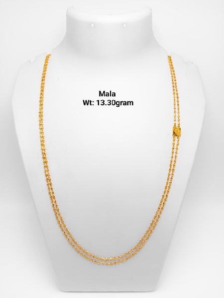 Non Polished 92% Gold Mala, Color : Golden All