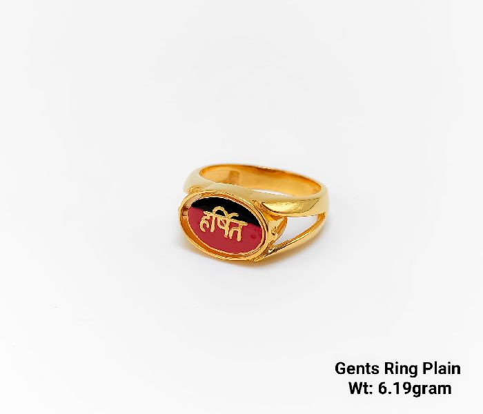92% New Design Gold Gents Ring Plain
