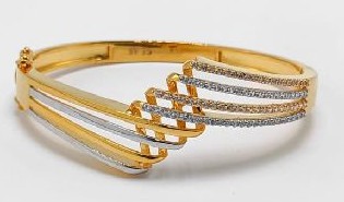 92% New Design Gold Kada Stone