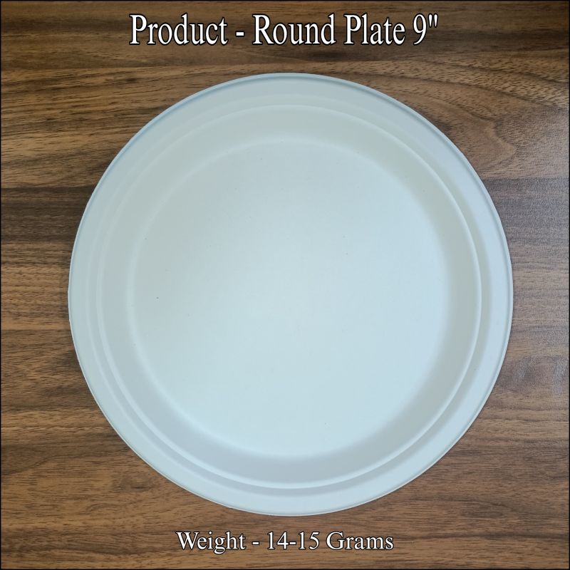 Bagasse Disposable Plate 9inch