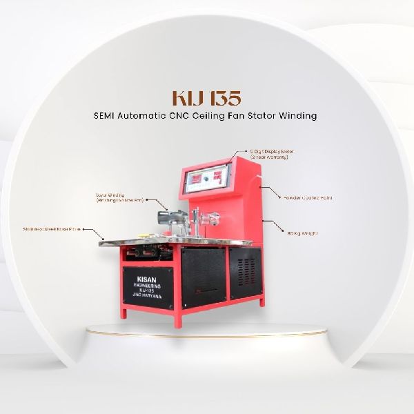 Semi CNC Ceiling Fan Winding Machine Kij 135
