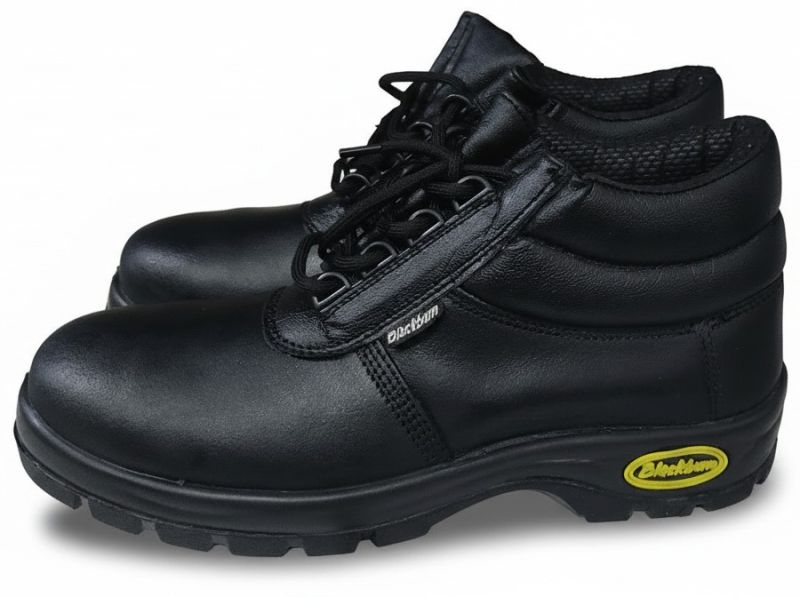 High Ankle Grain Leather Safety Shoes