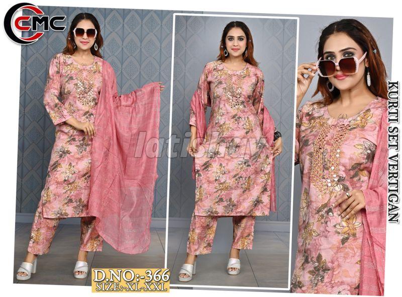 Vartigon Kurti Pant With Designer Dupatta