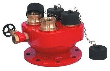 4 Way Fire Brigade Inlet, Color : Red