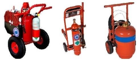 Fire Extinguisher Foam and Co2 Trolley