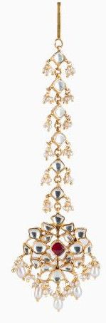 Kundan Maang Tikka, Color : Gold for Head Jewelry