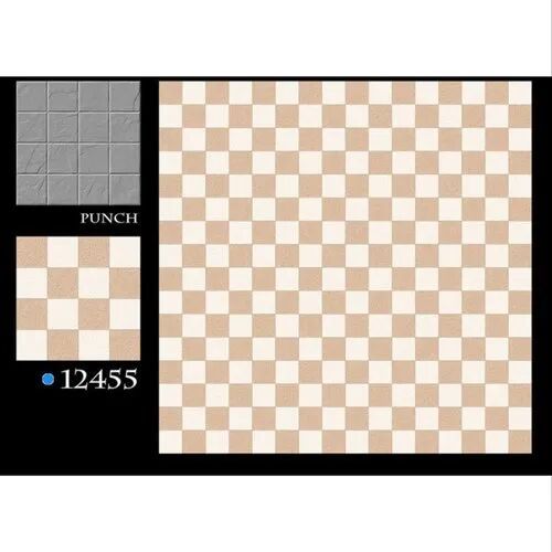 Checkered Pattern Digital Parking Tile,1x1 Feet