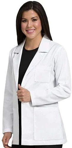 Plain Polyester Doctor Coat, Color : White, Gender : Female