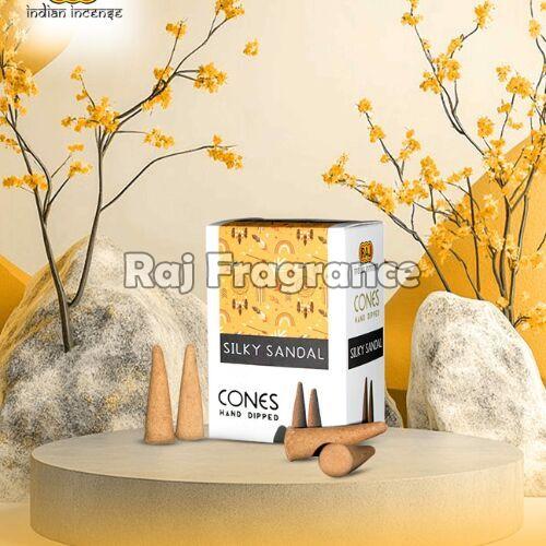 Silky Sandal Hand Dipped Incense Cones