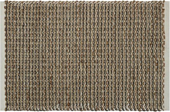Natural Handcrafted Jute Cotton Rug- 2X3FT