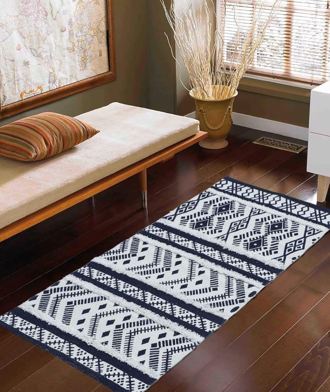 Tribal Contemporary Printed Handmade Cotton Carpets