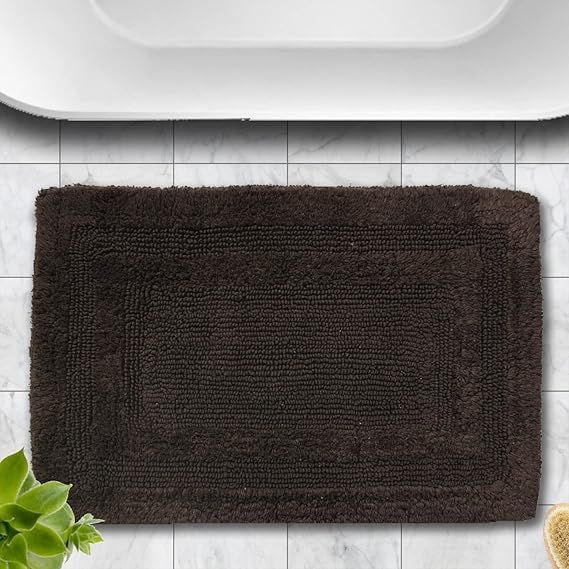 Reversible Cotton Rectangle Bath Mats