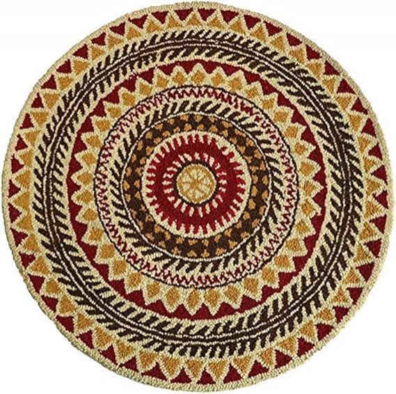 Tufted Round Wool anti-skid Backing Area Rugs
