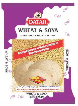Wheat and Soya Chakki Fresh Atta, Color : Brown