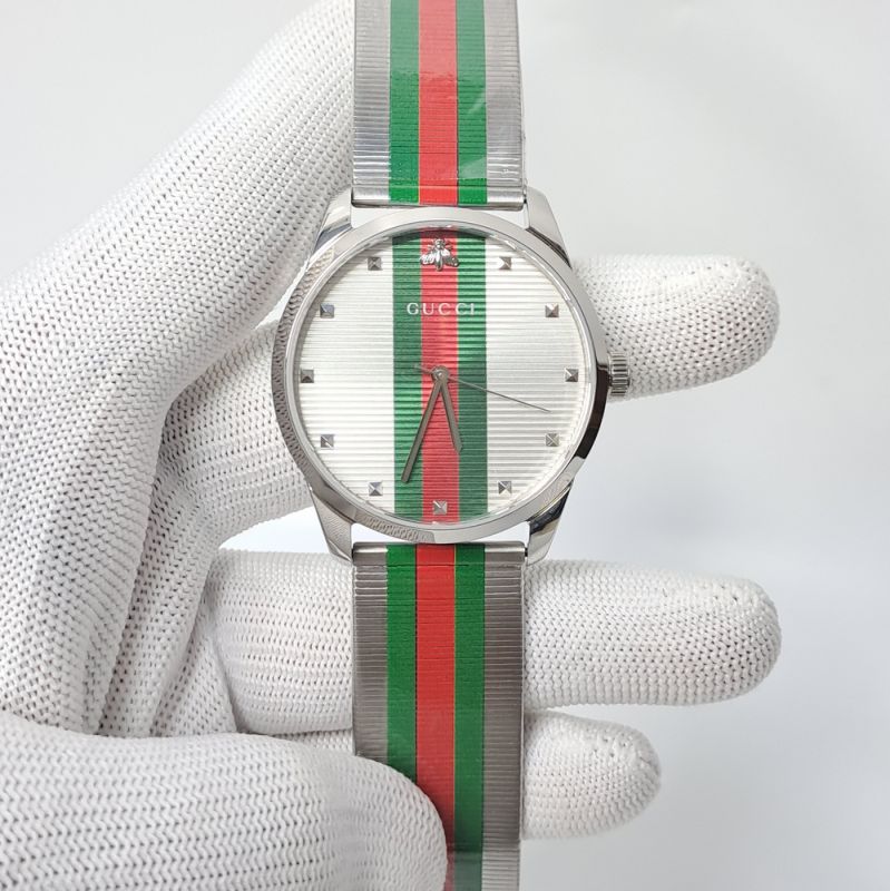 Gucci G- Timeless Stainless Steel Silver Dial Swiss Watch