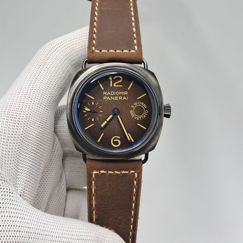 Luminor Panerai Radiomir Giorni Breveatto Brown Dial Brown Leather Strap Swiss Automatic Watch