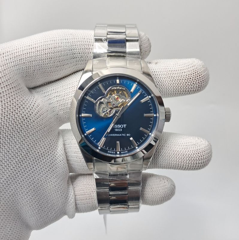 Tissot Gentleman Powermatic 80 Open Heart Blue Dial Swiss Automatic Watch