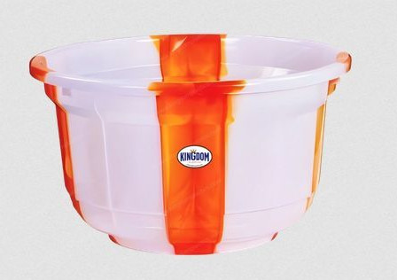 Orange and White Plastic Plain Tub
