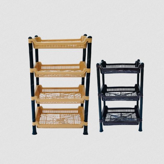 Rectangular Plastic Kitchen Storage Rack Organiser