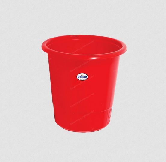 Red Plastic Bucket Dustbin