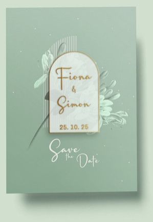 Foil Wedding Invitations Card