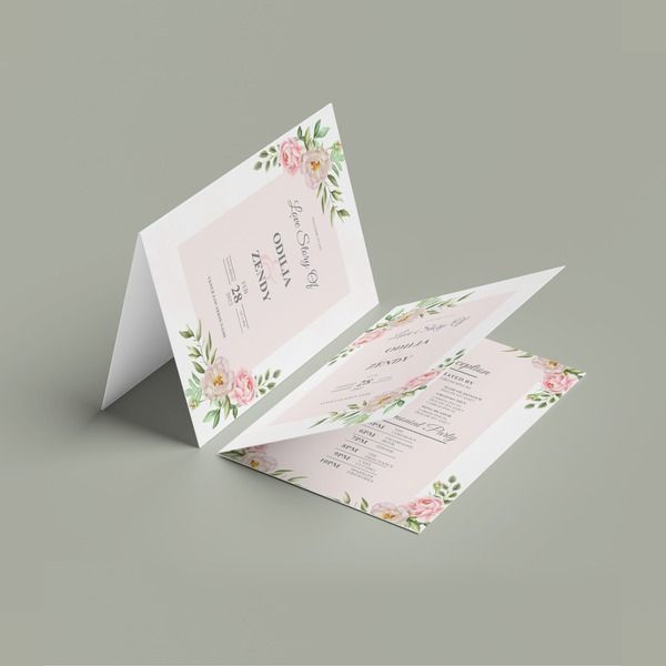 Wedding Menu Cards Design