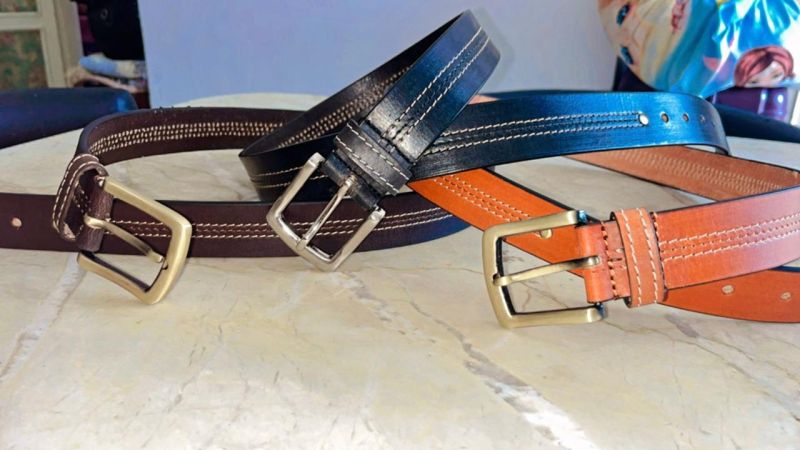 Men Casual Leather Belt