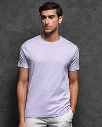 White Jeery Hanphil Round Neck T-shirt 100%cotton 180gsm