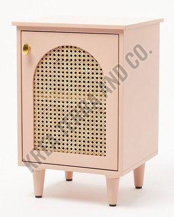 Rectangular Wooden Side Tables with Cane Work