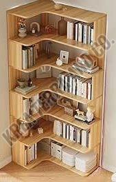 Wooden Corner Storage Cabinet Book Shelf