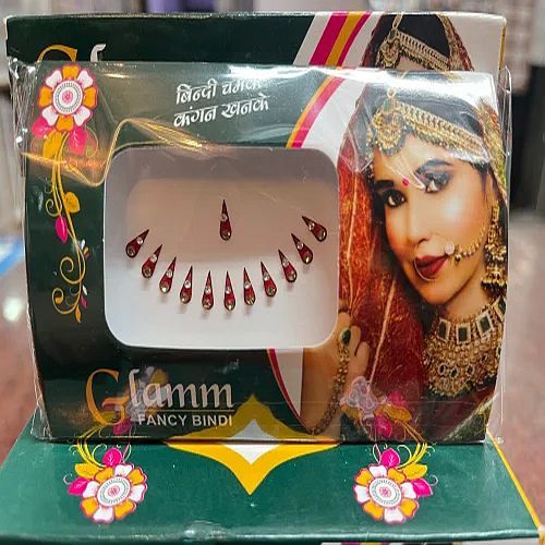 Glamm Hub Fancy Red Tilak Velvet Bindi