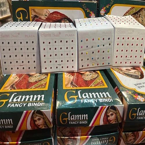 Regular Wear Multicolor Round Velvet Bindi