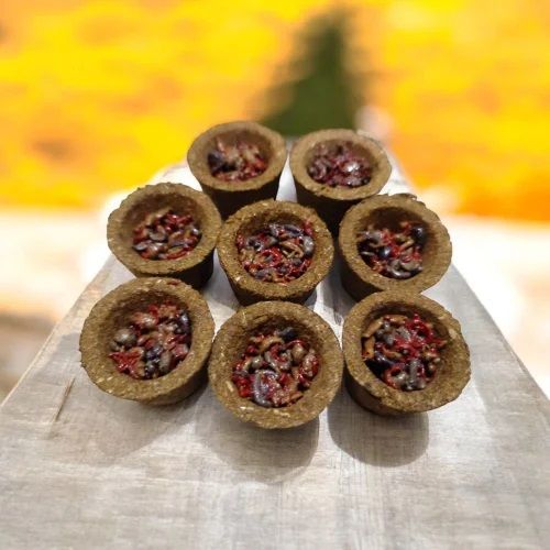 Cow Dung Sambrani Cup, Color : Brown, Packaging Type : Plastic Wrap