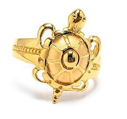 22KT New Design Gold Tortoise Ring Plain