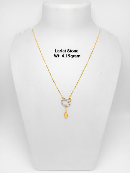 New Design Gold Lariat Stone