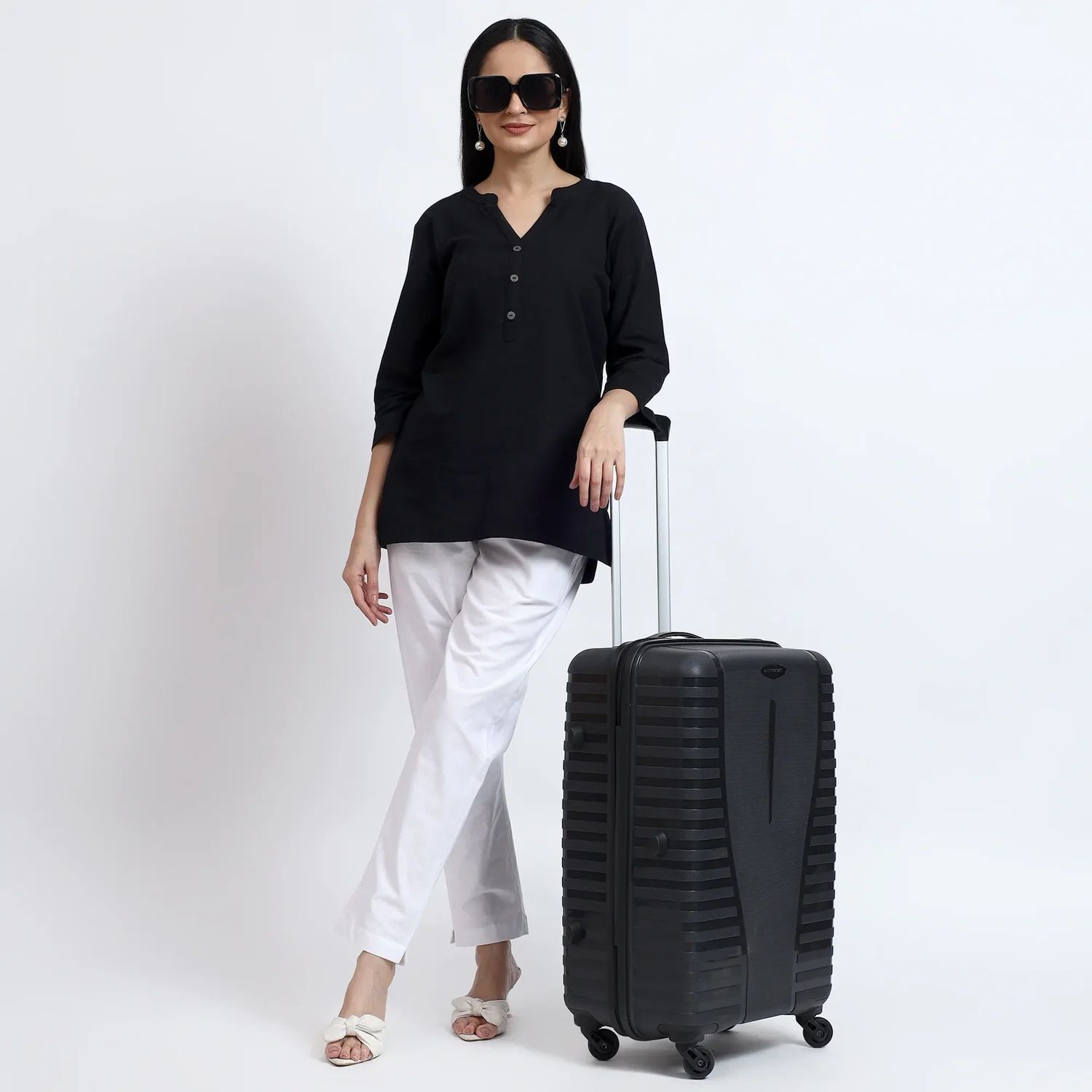 White Comfortable Women Cotton Pant