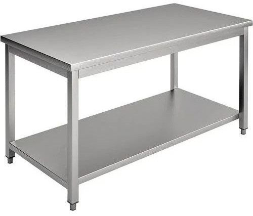 Stainless Steel Work Tables, Color : Silver for Commercial Kitchen
