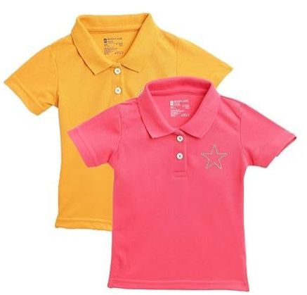 Girls Plain Polo T-Shirts